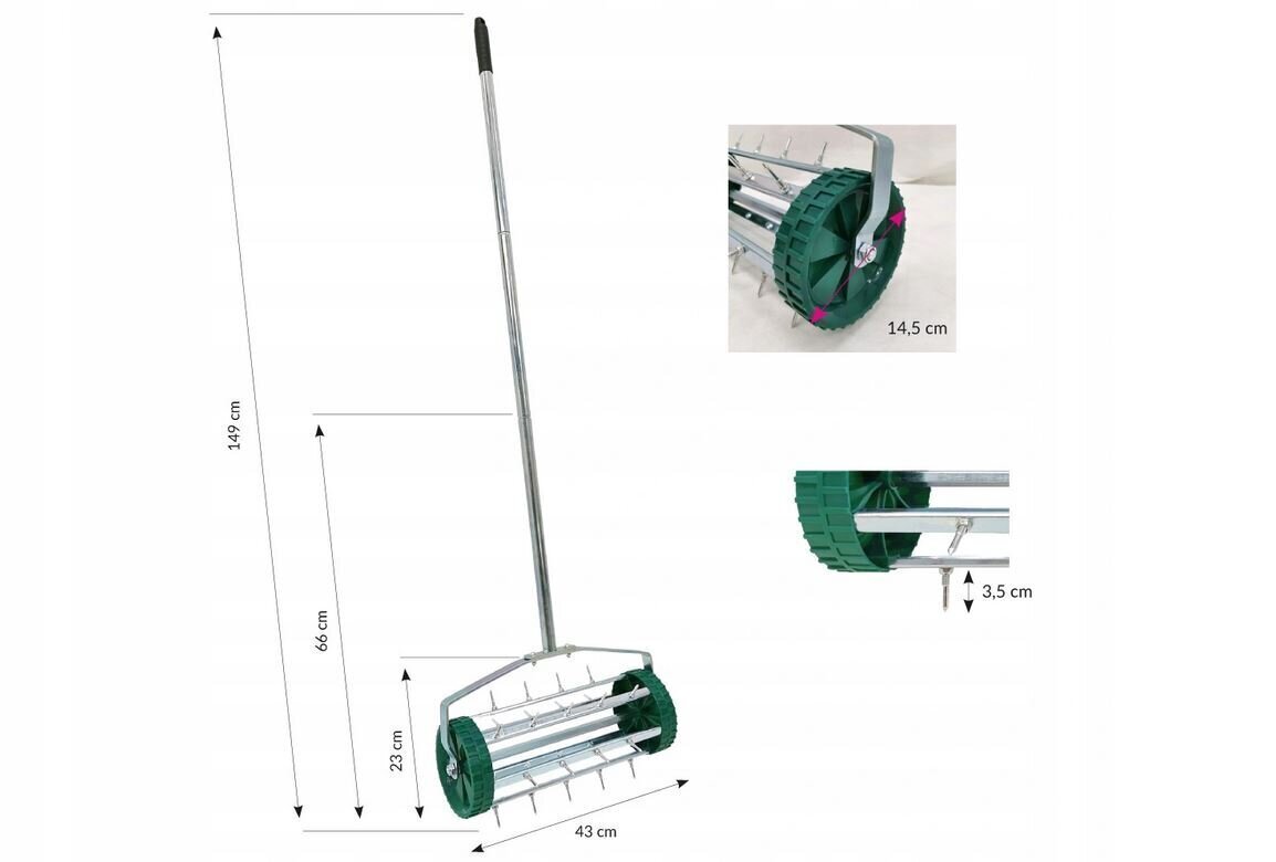 Manuālais zāles aerators cena un informācija | Dārza instrumenti | 220.lv