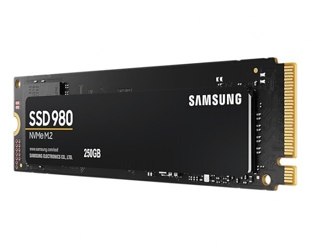 SSD|SAMSUNG|980 Evo|250GB|M.2|PCIE|NVMe|MLC|Zarakstīšanas ātrums 1300 MB/sec|Izlasīšanas ātrums 2900 MB/sec|2.38 mm|TBW 150 TB|MTBF 1500000 stundu|MZ- цена и информация | Iekšējie cietie diski (HDD, SSD, Hybrid) | 220.lv