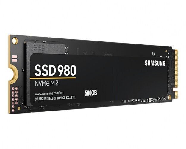 SSD|SAMSUNG|980|500GB|M.2|PCIE|NVMe|MLC|Write speed 2600 MBytes/sec|Read speed 3100 MBytes/sec|2.38mm|TBW 300 TB|MTBF 1500000 hours|MZ-V8V500BW cena un informācija | Iekšējie cietie diski (HDD, SSD, Hybrid) | 220.lv