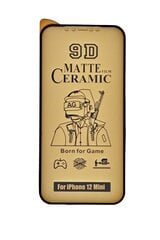 Ekrāna aizsargs piemērots iPhone 12 mini Matte Ceramic, Full Glue, Full Cover cena un informācija | Ekrāna aizsargstikli | 220.lv
