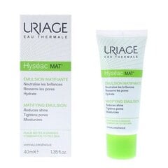 Matējoša sejas emulsija Uriage Hyseac Mat, 40 ml cena un informācija | Sejas krēmi | 220.lv