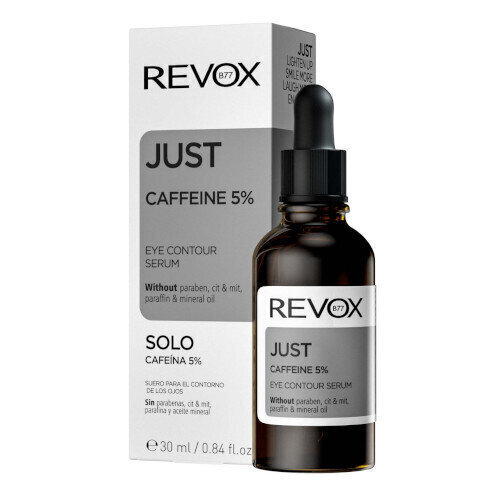 Plakstiņu serums Revox Just Caffeine 5 %, 30 ml cena un informācija | Acu krēmi, serumi | 220.lv