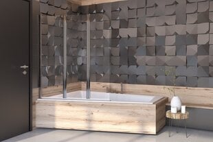 Мобильная стеклянная стена для ванны Besco Prime 3 цена и информация | Принадлежности для ванн и душевых кабин | 220.lv