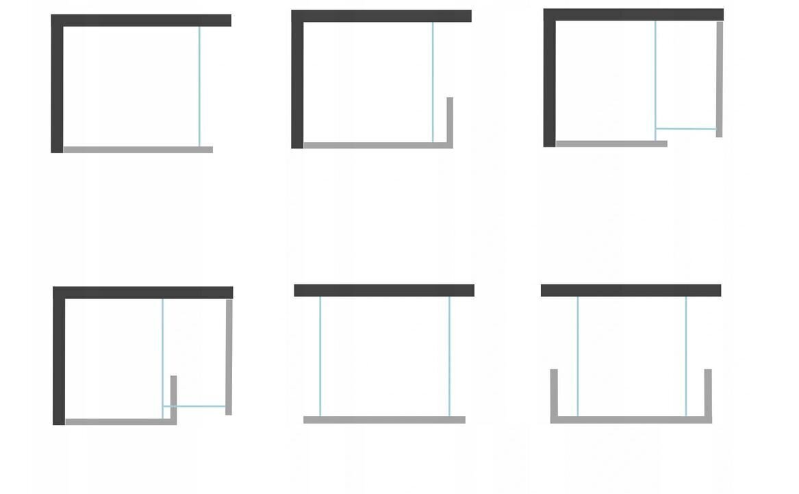 Dušas sieniņa Mexen Kioto, black mat/black frame 50,60,70,80,90,100,110,120,130,140x200 cm cena un informācija | Dušas durvis, dušas sienas | 220.lv