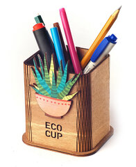 Эко стаканчик для карандашей и кисточек для макияжа из дерева Agave  цена и информация | Канцелярия | 220.lv