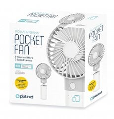 Platinet lādējams galda ventilators ar powerbank 4000mah; 3 ātruma režīmi цена и информация | Вентиляторы | 220.lv