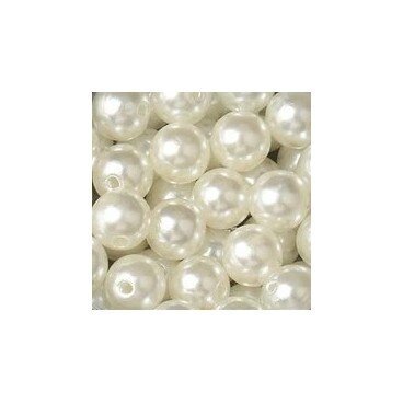Apaļas pērļu imitācijas krelles 6 mm, 10 gab., ziloņkaula krāsā цена и информация | Rotu veidošana, pērļošana | 220.lv