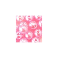 Apaļas pērļu imitācijas krelles 6 mm, 10 gab., gaiši rozā krāsā cena un informācija | Rotu veidošana, pērļošana | 220.lv