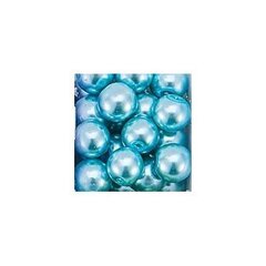 Apaļas pērļu imitācijas krelles 6 mm, 10 gab., zilā krāsā cena un informācija | Rotu veidošana, pērļošana | 220.lv