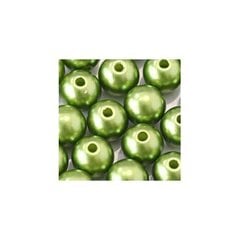 Apaļas pērļu imitācijas krelles 6 mm, 10 gab., gaiši zaļā krāsā cena un informācija | Rotu veidošana, pērļošana | 220.lv