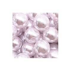 Apaļas pērļu imitācijas krelles 10 mm, 6 gab., baltā krāsā cena un informācija | Rotu veidošana, pērļošana | 220.lv