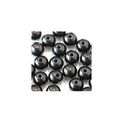 Apaļas metalizētas spīdīgas pērļu imitācijas krelles 4 mm, 14 gab., melnā krāsā cena un informācija | Rotu veidošana, pērļošana | 220.lv