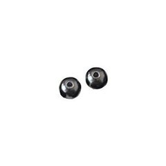 Apaļas metalizētas spīdīgas pērļu imitācijas krelles 12 mm, 2 gab., melnā krāsā cena un informācija | Rotu veidošana, pērļošana | 220.lv