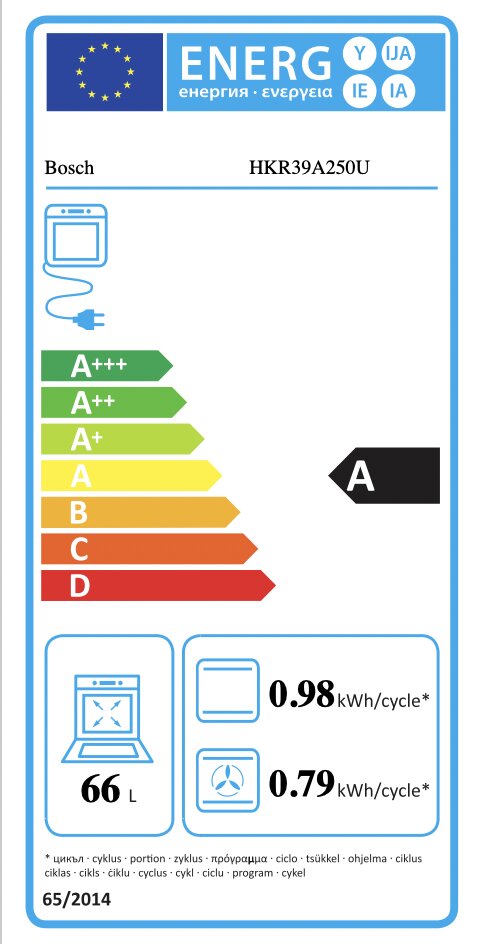 Bosch Serie | 4 HKR39A250U cena un informācija | Elektriskās plītis | 220.lv