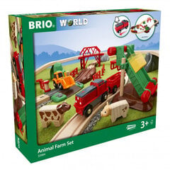 Komplekts ar vilciena sliedēm Brio Animal Farm, 33984 cena un informācija | Rotaļlietas zēniem | 220.lv