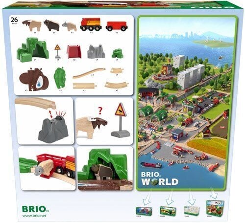 Komplekts ar vilciena sliedēm Brio Meža Dzīvnieki, 33988 cena un informācija | Rotaļlietas zēniem | 220.lv