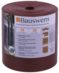 Планка для забора Bauswern premium, 26 x 0,19 м (700 г / м²). Коричневый цена и информация | Заборы и принадлежности к ним | 220.lv