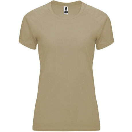 Tehnisks reglāna T-krekls ar īsām piedurknēm sievietēm, gaiši brūns cena un informācija | T-krekli sievietēm | 220.lv