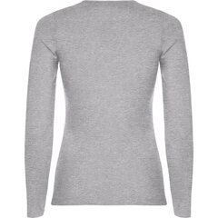 Sieviešu T-krekls ar garām piedurknēm - vidēji pieguļošs, pelēks cena un informācija | Blūzes, sieviešu krekli | 220.lv