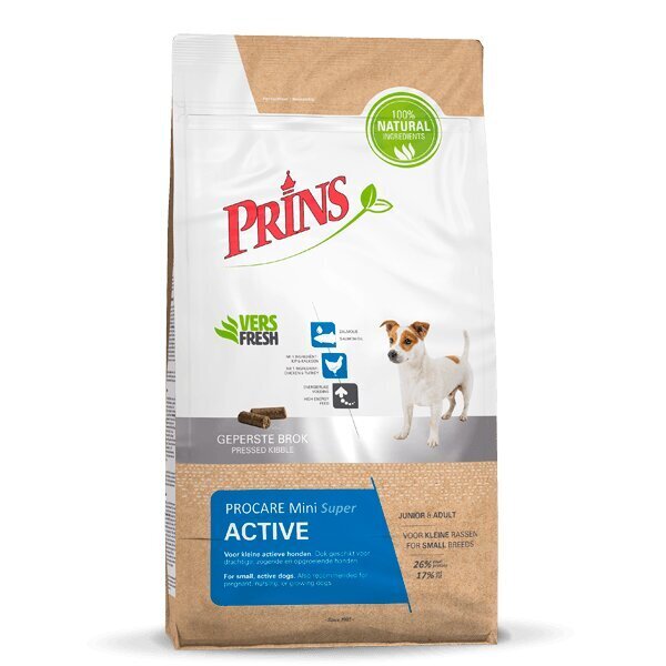 Sausā barība suņiem Prins ProCare MINI SUPER ACTIVE цена и информация | Sausā barība suņiem | 220.lv