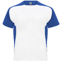 Tehnisks reglāna T-krekls ar īsām piedurknēm, balts/zils cena un informācija | Zēnu krekli | 220.lv