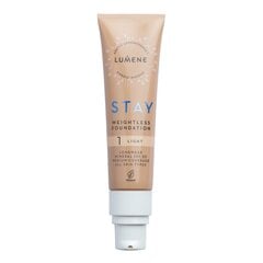 Grima pamats Lumene Stay Weightless 30 ml, 1 Light cena un informācija | Grima bāzes, tonālie krēmi, pūderi | 220.lv