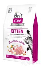 Brit Care Cat Grain-Free Kitten Healthy Growth полноценный корм для котят 0,4кг цена и информация | Сухой корм для кошек | 220.lv