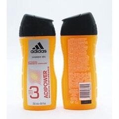 Dušas želeja Adidas AdiPower vīriešiem, 250 ml cena un informācija | Dušas želejas, eļļas | 220.lv