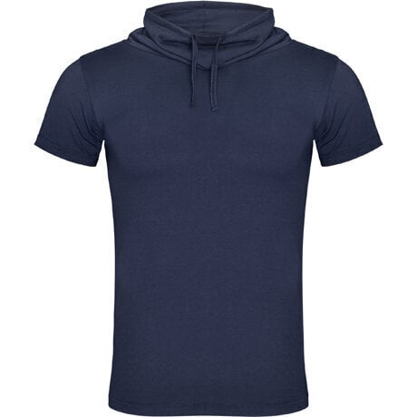 T-krekls ar īsām piedurknēm un augstu apkakli, zils cena un informācija | Vīriešu T-krekli | 220.lv