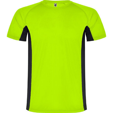 T-krekls kombinēts no 2 poliestera audumiem, zaļš/melns cena un informācija | Vīriešu T-krekli | 220.lv