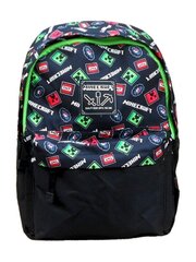 Minecraft Scatter Creeper Backpack, Black cena un informācija | Datorspēļu suvenīri | 220.lv