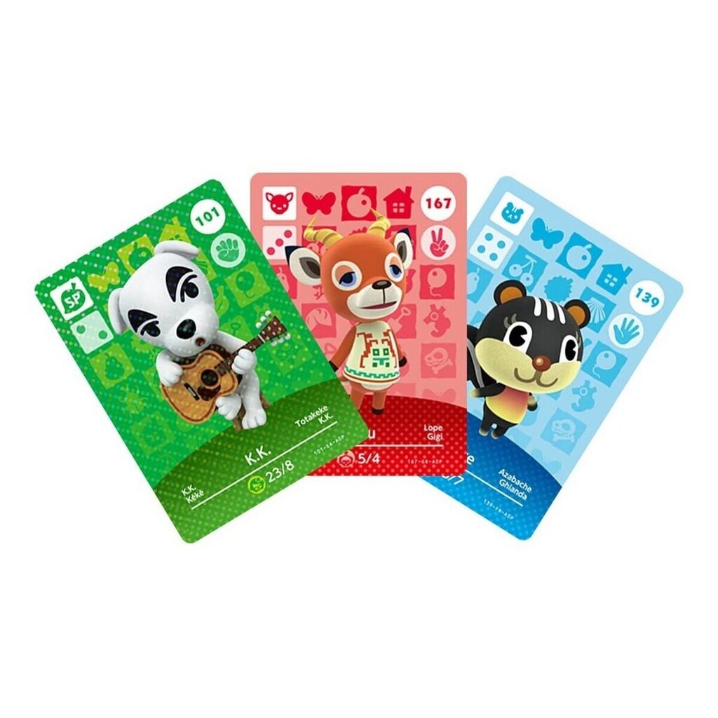 Nintendo Amiibo kartiņas Animal Crossing, 3 gab. cena un informācija | Galda spēles | 220.lv