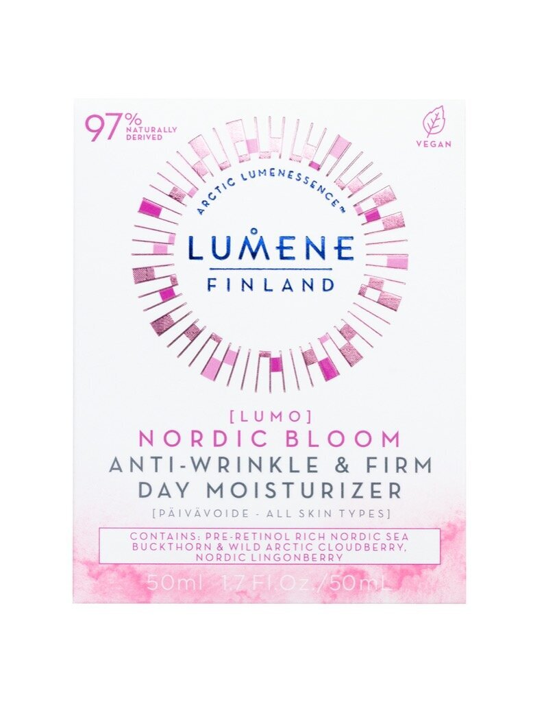 Nostiprinošs, mitrinošs, dienas sejas krēms Lumene Nordic Bloom Anti-wrinkle & Firm 50 ml. cena un informācija | Sejas krēmi | 220.lv