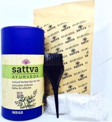 Краска для волос растительная Indigo Sattva Ayurveda, сине-черная, 150 г цена и информация | Краска для волос | 220.lv