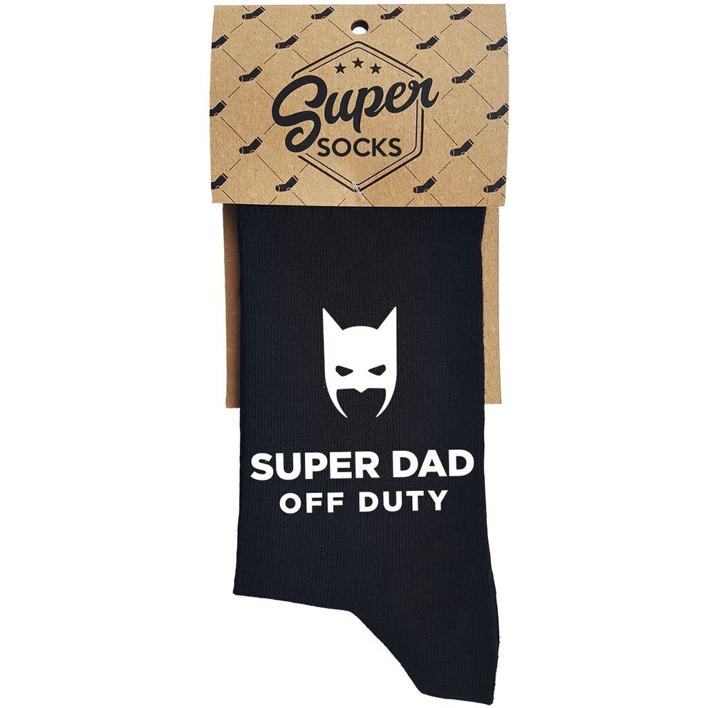 Zeķes "Super dad off duty" cena un informācija | Oriģinālas zeķes | 220.lv