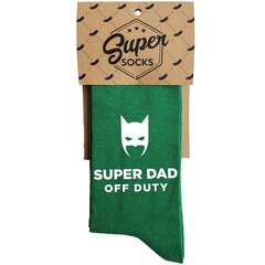 Zeķes "Super dad off duty" цена и информация | Оригинальные носки | 220.lv