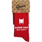 Zeķes "Super dad off duty" cena un informācija | Oriģinālas zeķes | 220.lv