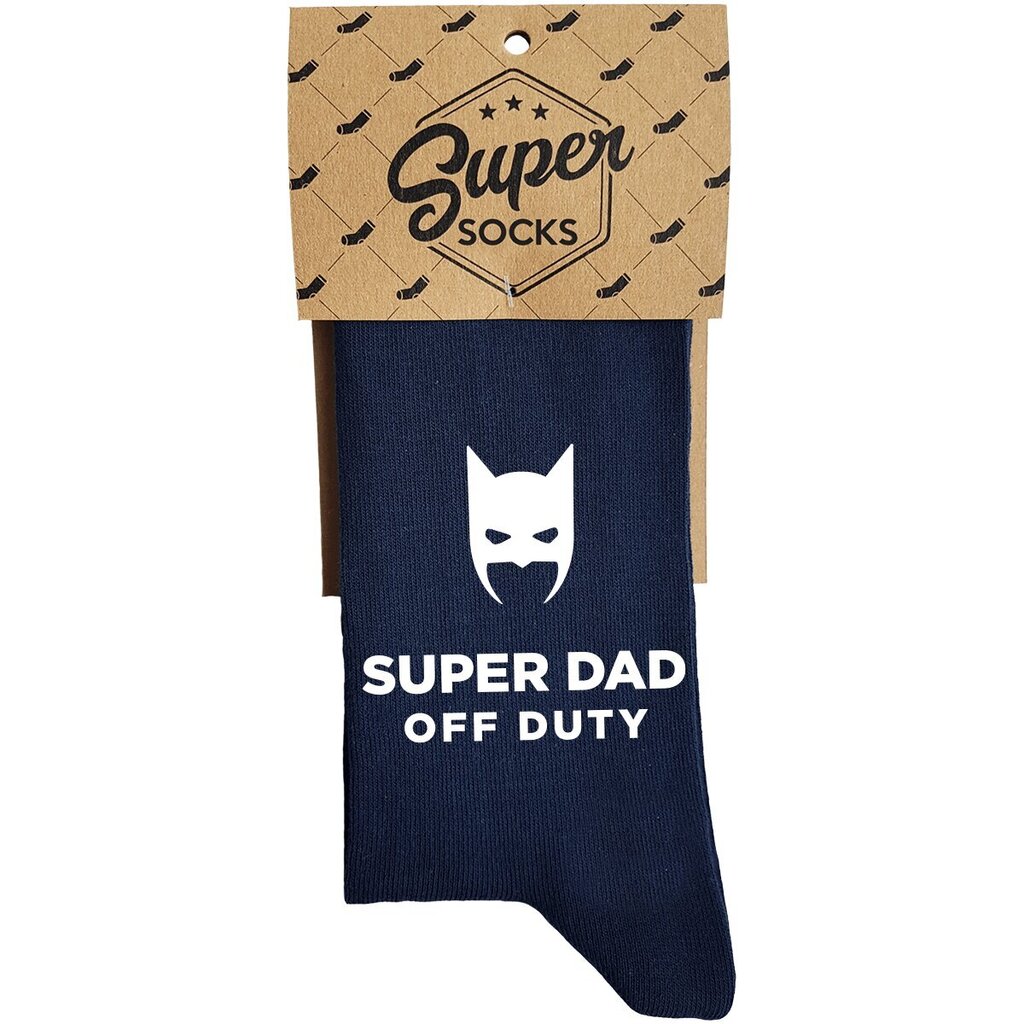 Zeķes "Super dad off duty" cena un informācija | Oriģinālas zeķes | 220.lv