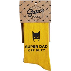 Zeķes "Super dad off duty" цена и информация | Оригинальные носки | 220.lv