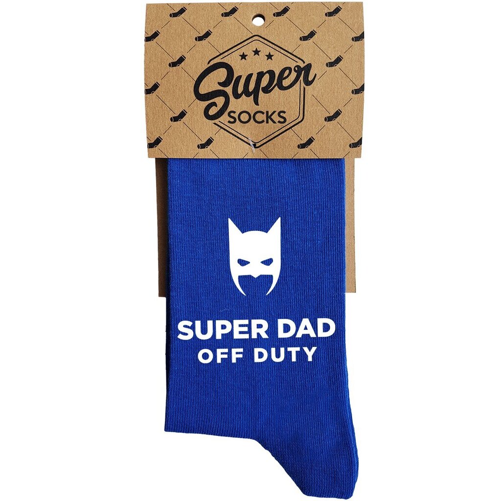 Zeķes "Super dad off duty" cena un informācija | Oriģinālas zeķes | 220.lv