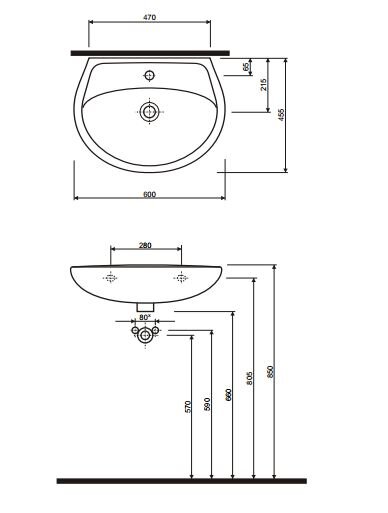 KOLO IDOL vannas istabas izlietne 600x 455 mm, balta цена и информация | Izlietnes | 220.lv