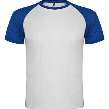 Sporta T-krekls ar īsām piedurknēm, balts/zils cena un informācija | Zēnu krekli | 220.lv