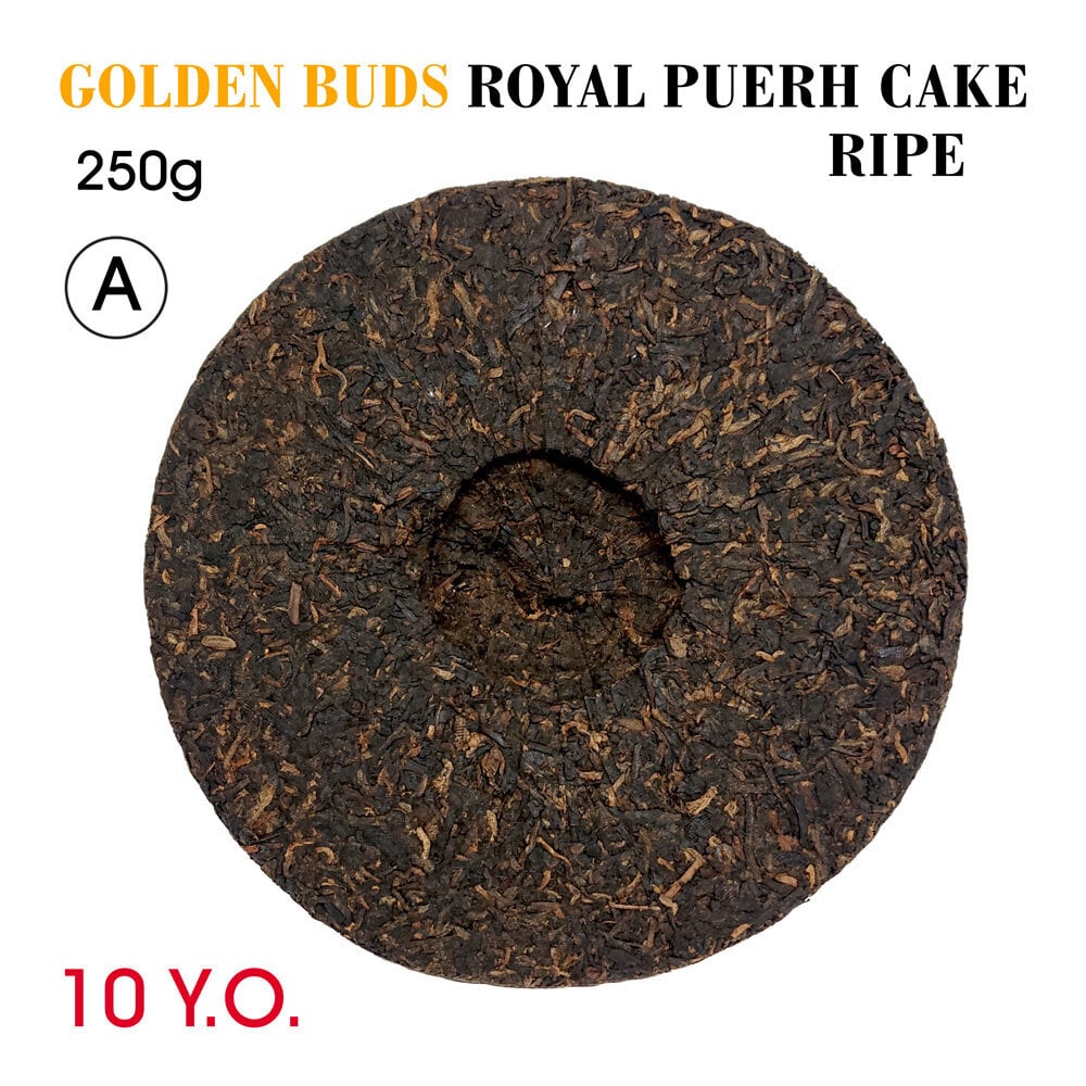 Golden Buds Royal Puerh Cake (Ripe, Shu) 10.Y.O., 2013 - Zelta Tipšu (pumpuru) Karaliskā Pu-erh tēja plācenis, 250g cena un informācija | Tēja | 220.lv