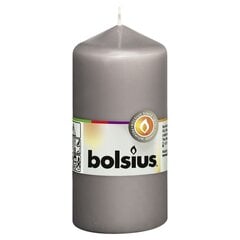 Bolsius cilindriskas sveces, 10 gab., 120x58 mm, silti pelēkas cena un informācija | Bolsius Mēbeles un interjers | 220.lv