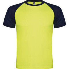 Sporta T-krekls ar īsām piedurknēm, dzeltens/zils cena un informācija | Sporta apģērbs vīriešiem | 220.lv