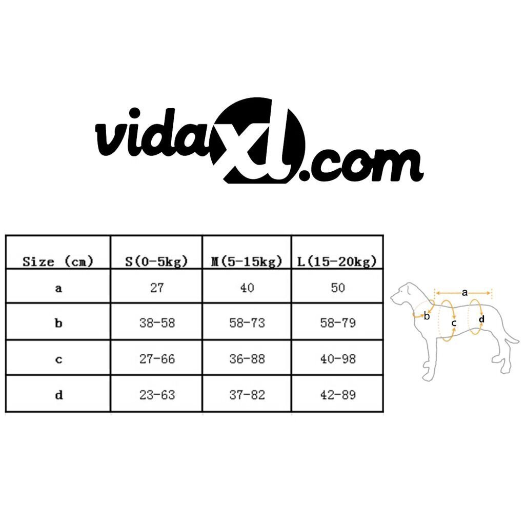 vidaXL suņu glābšanas veste, M izmērs, oranža cena un informācija | Apģērbi suņiem | 220.lv