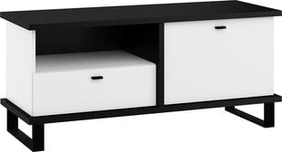 Столик для ТВ Meblocross Cross Cro-19 1D1S, черный / белый цена и информация | Тумбы под телевизор | 220.lv