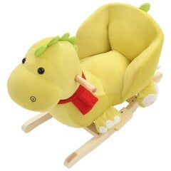 Rotaļu šūpuļkrēsls ar atzveltni, 60x32x50 cm, pūķis, zaļš цена и информация | Игрушки для малышей | 220.lv