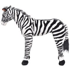 Rotaļu zebra, balta ar melnu, plīšs, XXL цена и информация | Мягкие игрушки | 220.lv