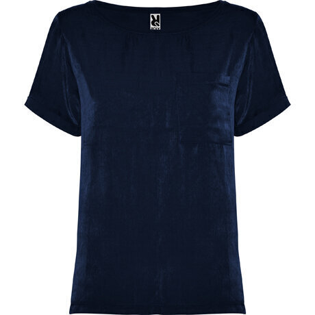 T-krekls ar īsām piedurknēm sievietēm, tumši zils cena un informācija | Blūzes, sieviešu krekli | 220.lv